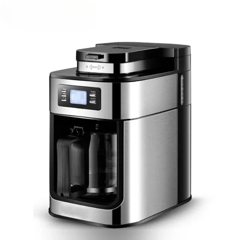 Household Automatic American Coffee Machine Drip Type Coffee Maker With Filter Bean Grinder 2 in 1 Tea maker 220V