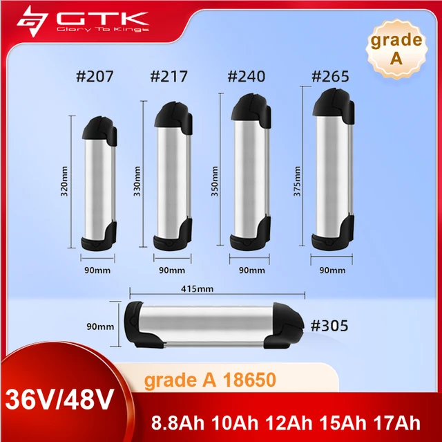 Gtk 36V 48V 10Ah 12Ah 15Ah Lithium Ion Kettle Battery Pack with BMS for Two Wheel Small Vehicle 250W 350W 500W 1