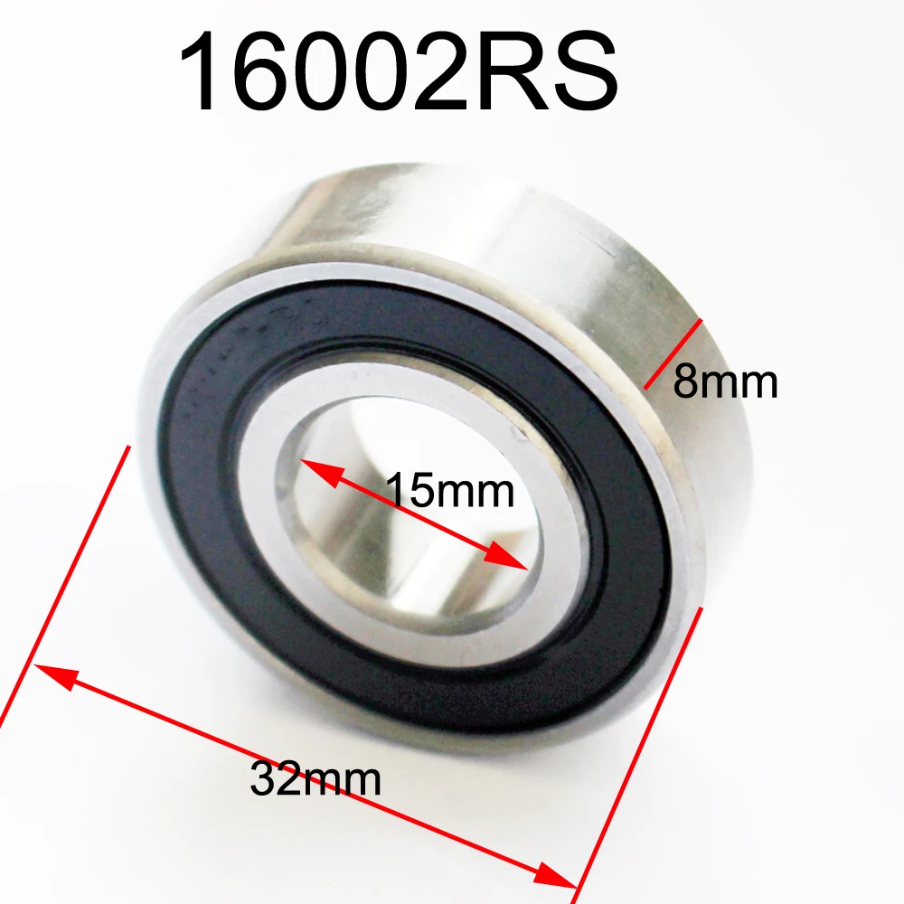 16002 16002ZZ 16002RS 15 * 32 * 8 mm 2/4-delige lagers ABEC-1 metaalafdichting type chroomstaal groefkogellagers (grootte: 4 stuks, kleur: 16002-2RS