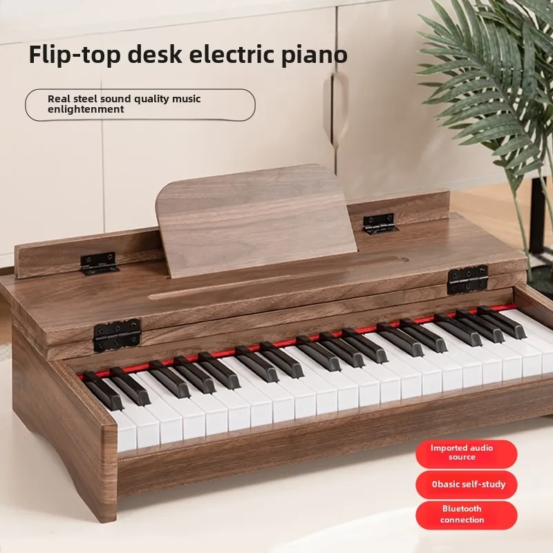 37-key electronic piano, wooden piano, clamshell desk, small electric beginner baby