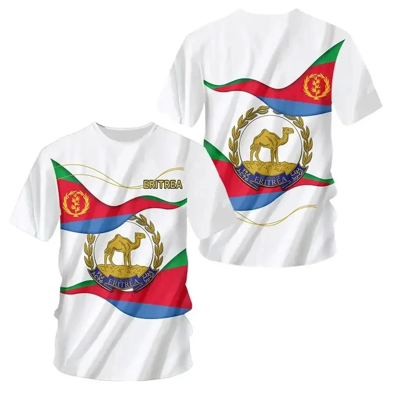 Africa Country Eritrea Flag 3D Print Lion Colorful Retro 3DPrint MenWomen Summer Casual Funny Short Sleeves T-Shirts Kid Tee Top 4