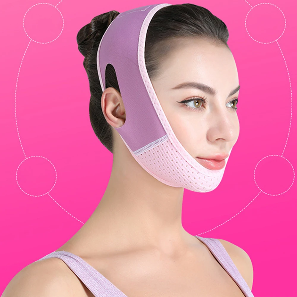 Doppio Mento Remover Slimming Bandage V Linea Face Lift Belt Bandage Anti Wrinkle Band Lifting Chin Strap Elastic Face-Lift Tools