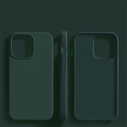 Premium Liquid Silicone Shockproof Back Cover - Phone Accessories for iPhone 6 6 s Plus (Dark Green)