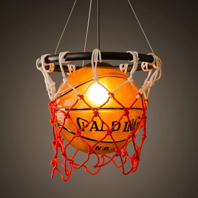 American Style Pendant Lamp Retro Basketball Lamp Creative Restaurant Gymnasium Store Sports Theme Clothing Store Chandelier 5