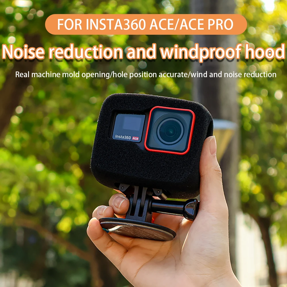 

Подходит для Instat360acepro, губчатый чехол с шумоподавлением, ветрозащитный капюшон, звукопоглощающий хлопок для езды, хлопок с шумоподавлением
