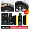100/50ml Automotive Plastics Coating Agent Car Interior Plastics Parts Refurbishment Restorer with Sponge for Auto Cleaning 1