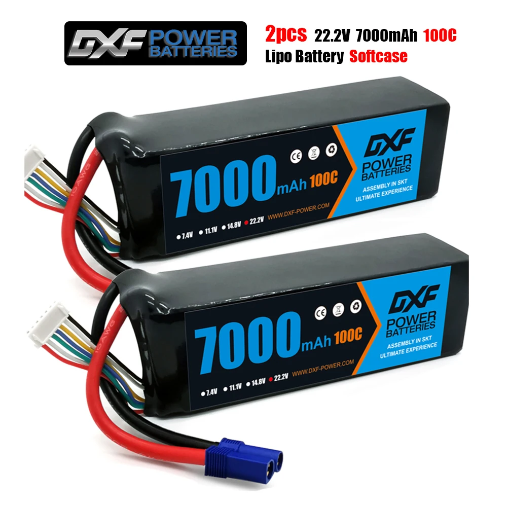 Kudian Batería Lipo DXF 6S 2017 V 22,2 MAH 25C 50C RC AKKU Para Avión, Helicóptero, Barco, Dron