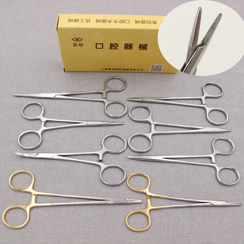 

1pc Stainless Steel Hemostatic Forceps Surgical Forceps Tool Hemostat Locking Clamps Forceps Fishing Pliers Curved/Straight Tip