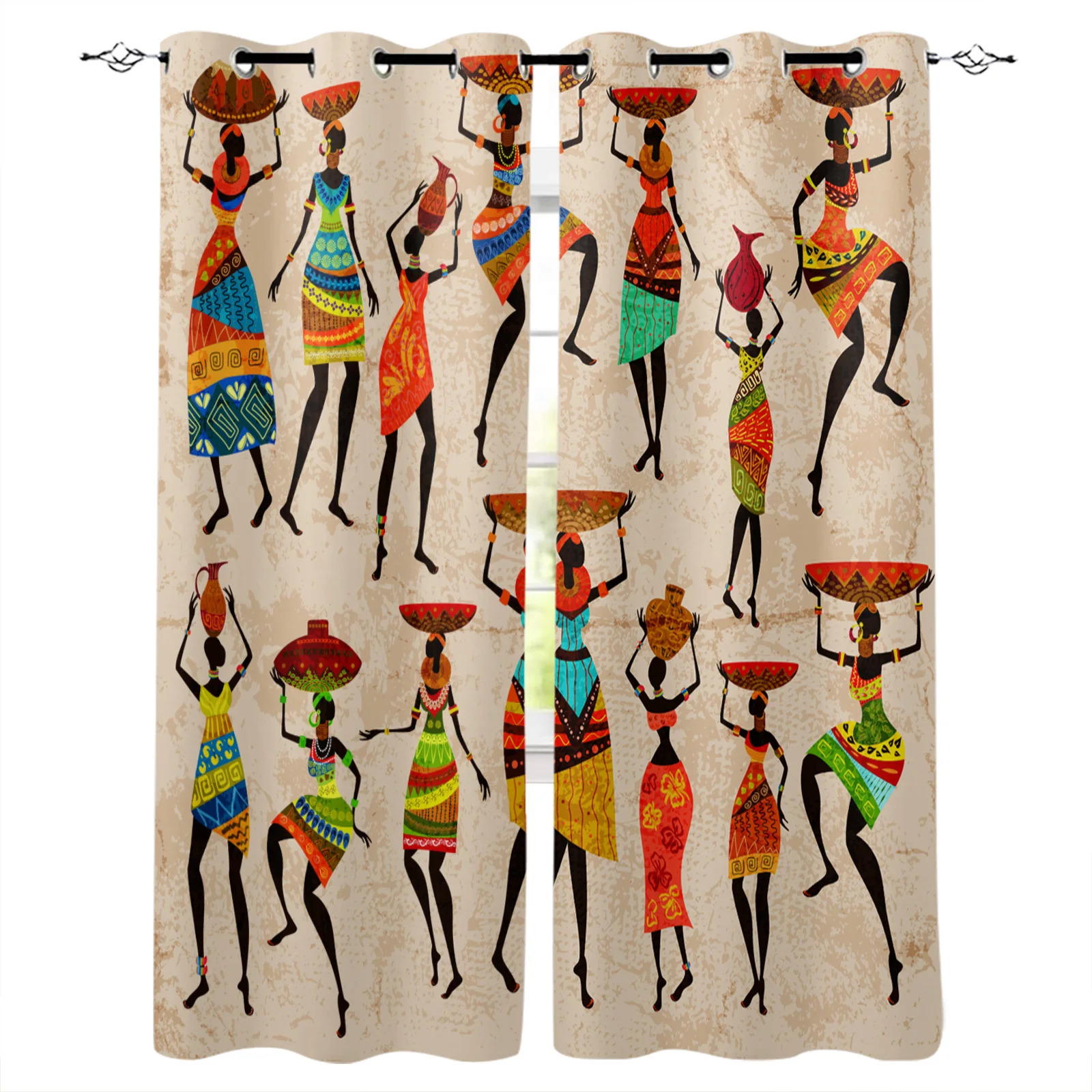 

Ethnic African Women Blackout Curtains Window Curtains For Bedroom Living Room Decor Window Treatments