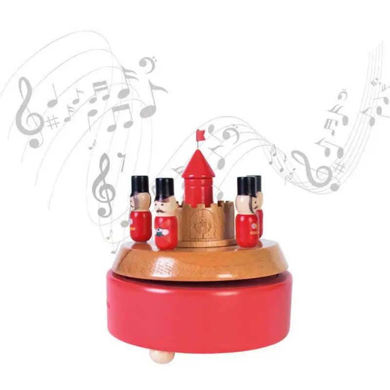 

Nutcracker Music Box Wind Up Rotating Wooden Music Box For Home Decor Retro Birthday Gift Valentine's Day Gift Christmas Gift