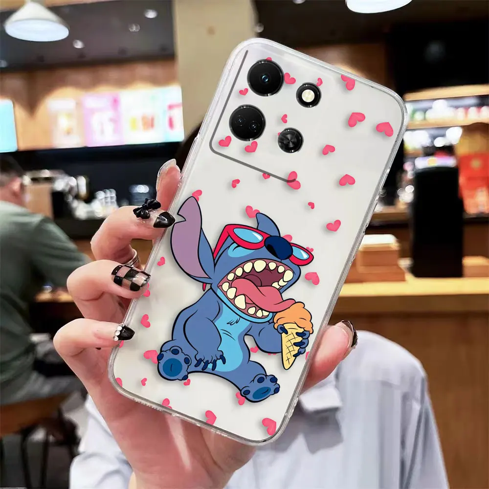 thumbnail image 1 of Clear Phone Case For Infinix NOTE 10 11 12 30 30i SMART 5 6 7 ZERO CAMON 19 20 PRO Case Funda Shell Lilo & Stitch Cartoon Anime, 1 of 5