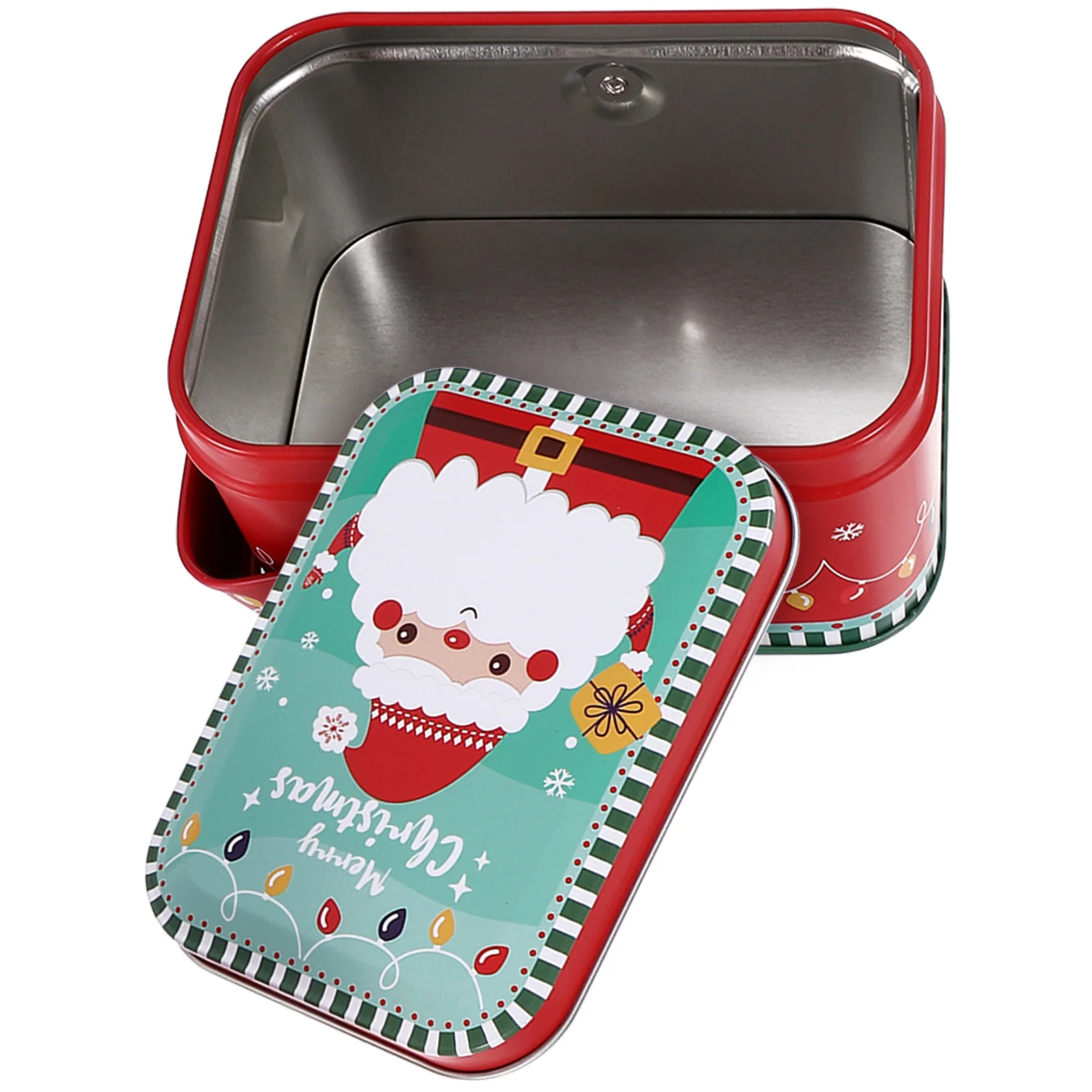 

Christmas Cookie Box Tinplate Box Container Chocolate Biscuit Tea Snacks Treat Gift Box for New Year Christmas Party Decoration