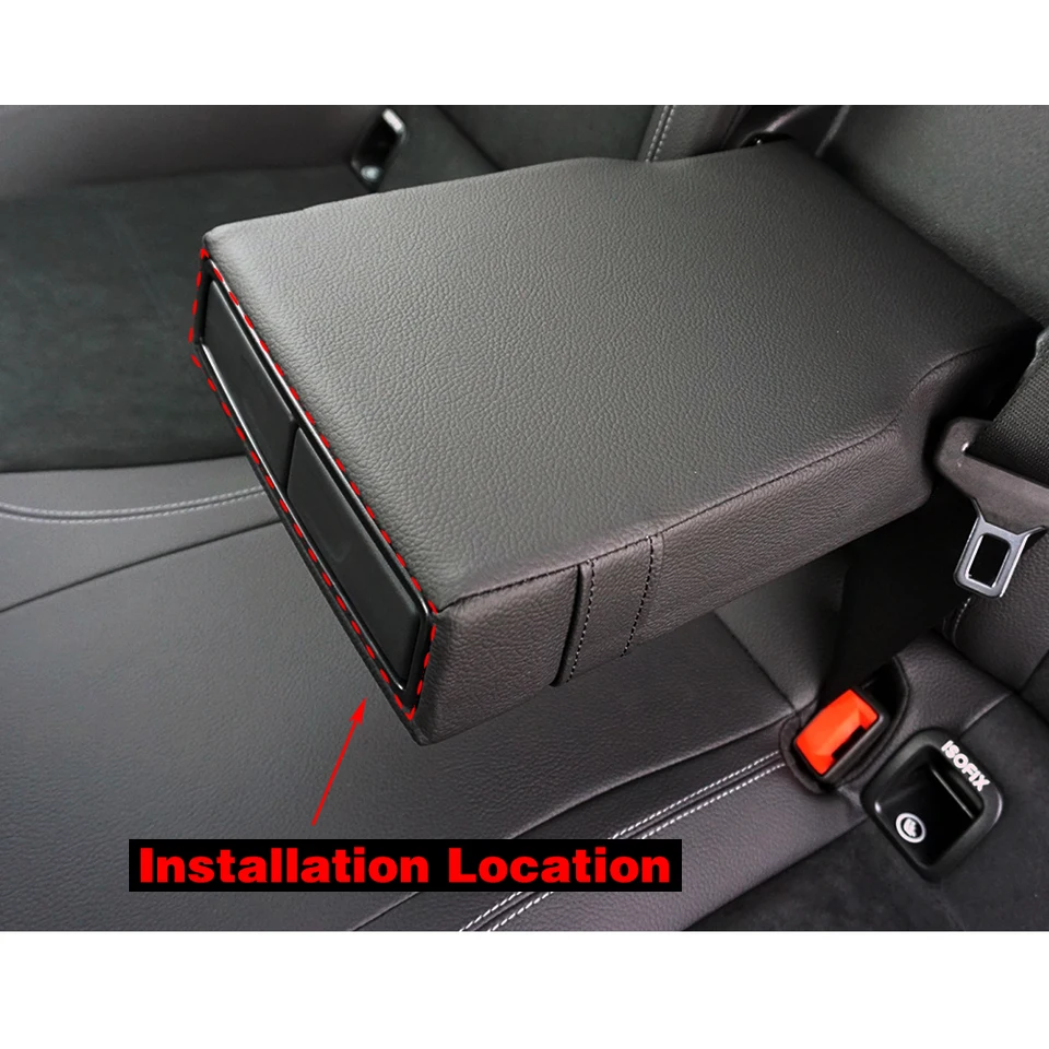 WOLWES Adesivi Interni In Fibra Di Carbonio Per Bracciolo E Porta Tazze – Compatibile Con Mercedes Classe A, GLE, GLS, GLB (2020-2024)