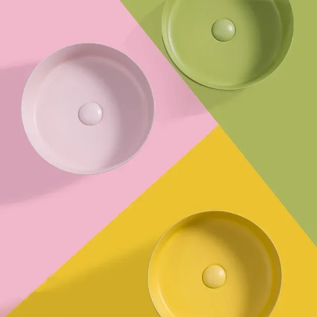 อ่างล้างหน้าผิวด้านแบบเกล็ดน้ำแข็งอ่างล่างหน้าเล็กอ่างล้างหน้าแบบเดี่ยวขนาดเล็กอ่างโต๊ะศิลปะสำหรับอพาร์ทเมนต์ขนาดเล็กสีดำและสีขาวสีชมพู 2