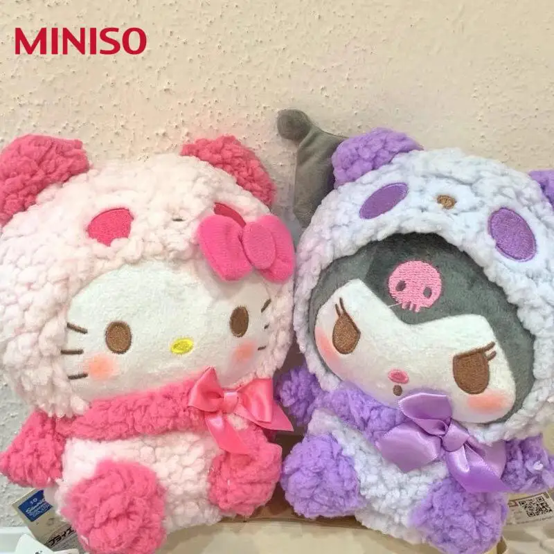 

Kawaii Sanrio Kitty Kuromi Cinnamoroll Мягкое Животное мультфильм Милая Подушка Плюшевые игрушки мягкий подарок для девочек панда костюм фигурка