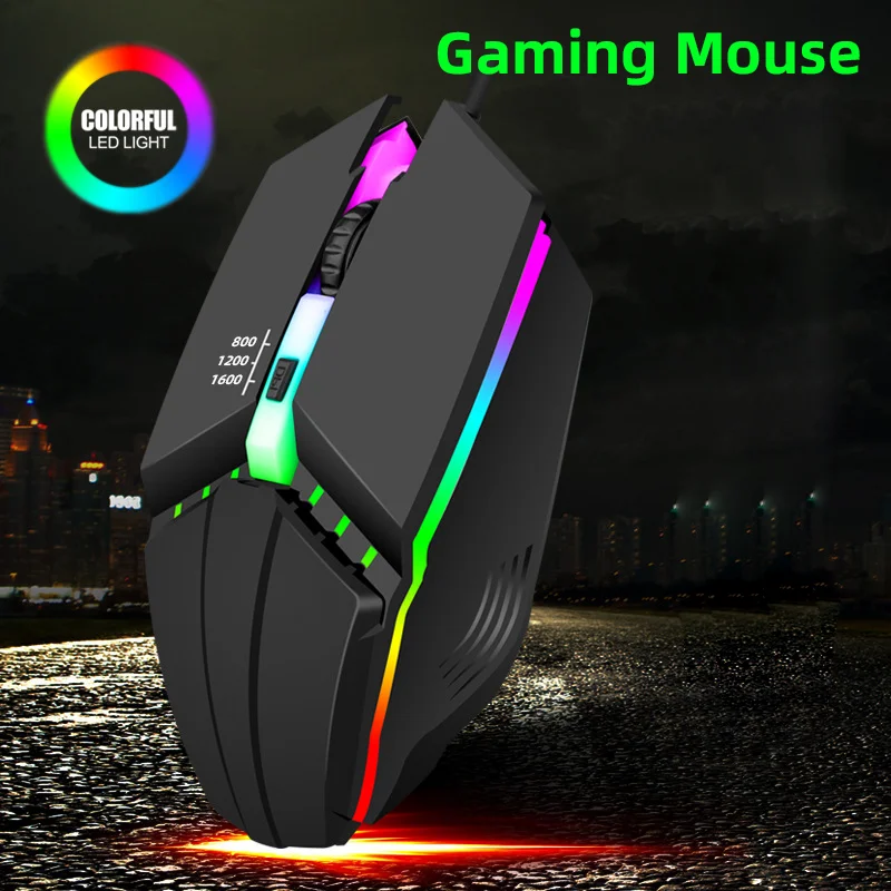 gaming mouse colorful led gaming mouse e-sports USB 5000 DPI Wired mice optical wired gamer for desktop laptop PC computer