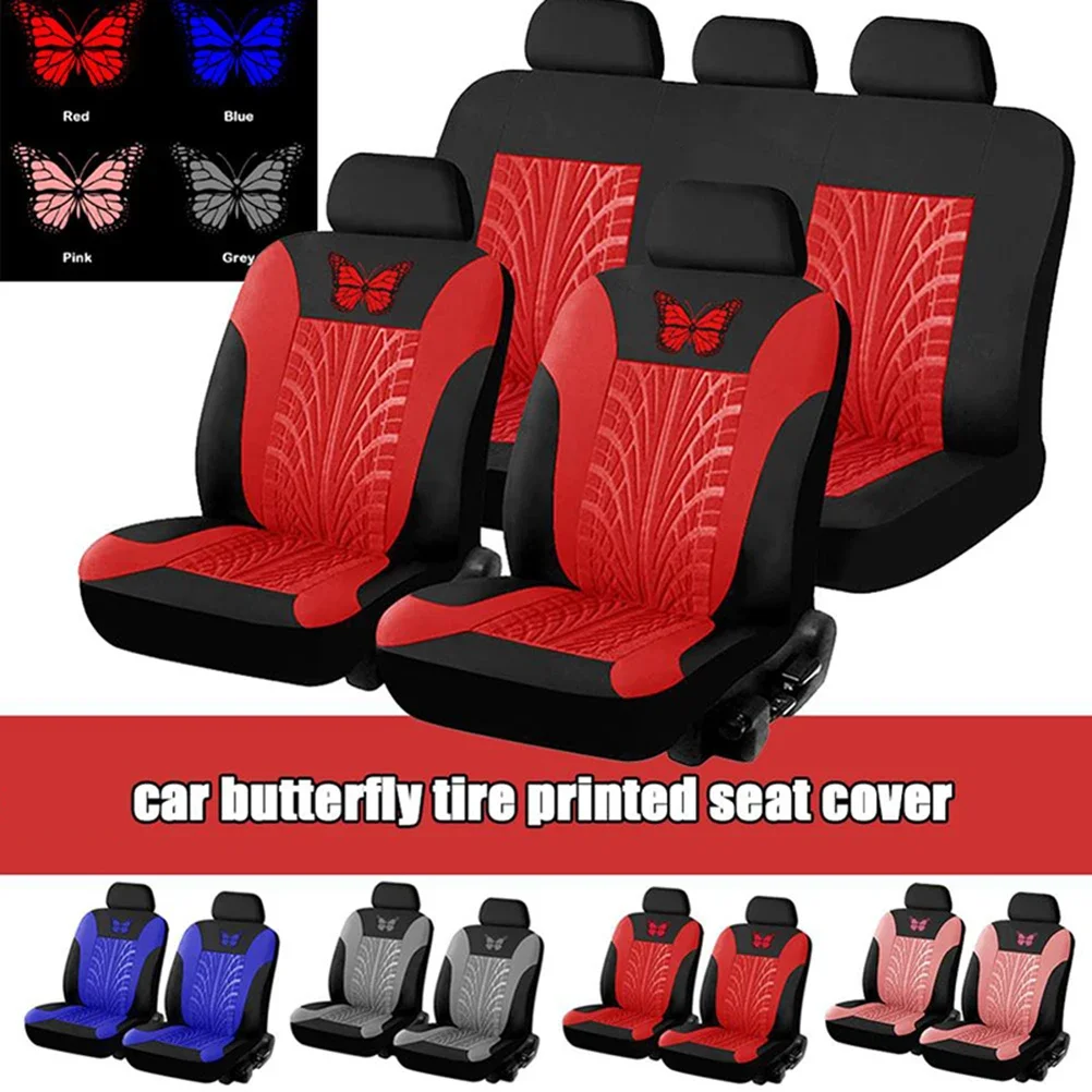 Butterfly Embroidered Universal Car Seat Covers - Elegant Car Cushion Protector
