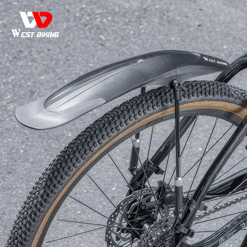 

WEST BIKING 26-29 Inch MTB Fender Set Stable Front Mudguard Adjustable Rear Aileron Widened Mud Flaps XC Bicycle Accessories