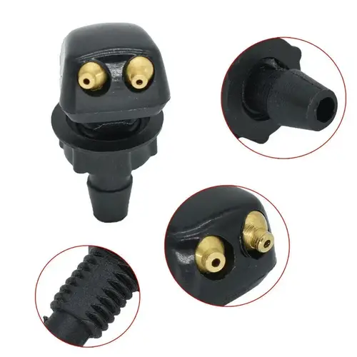 Sale 2Pcs Car Windshield Wiper Washer Spray Nozzle Fits Most Car Models Car Dual Holes Windshield Washer Nozzle Water Spray - Image 4
