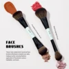 Jessup Makeup Brush Set Double Sided Makeup Brushes Foundation Contour Blush Blending Eyebrow Shadow,Fiber Bright Cyan T501 4
