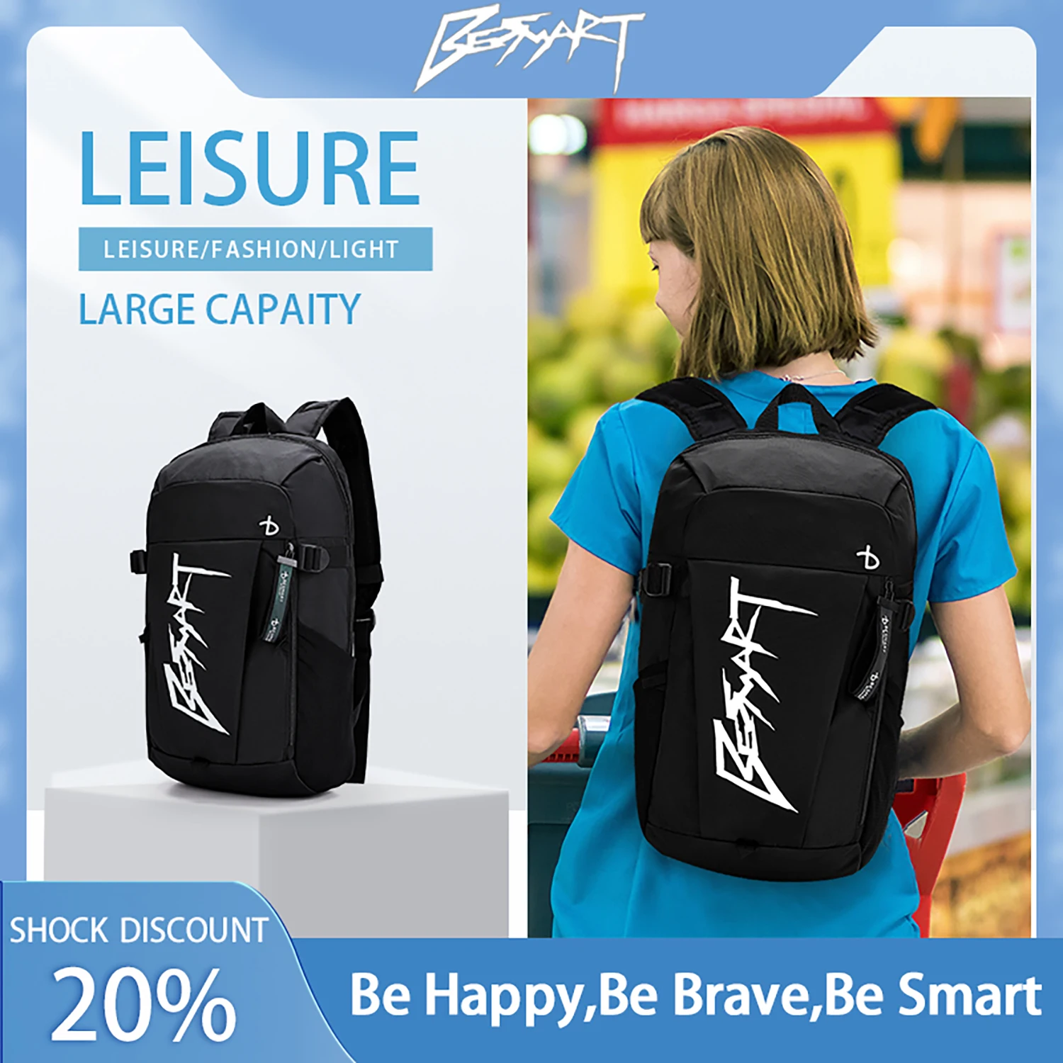 BESMARTTravelBackpackLightweightSportLaptopBagFits135