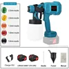800ML Electric Spray Gun Cordless Paint Sprayer Auto Furniture Steel Coating Airbrush Compatible For 21V Battery 6