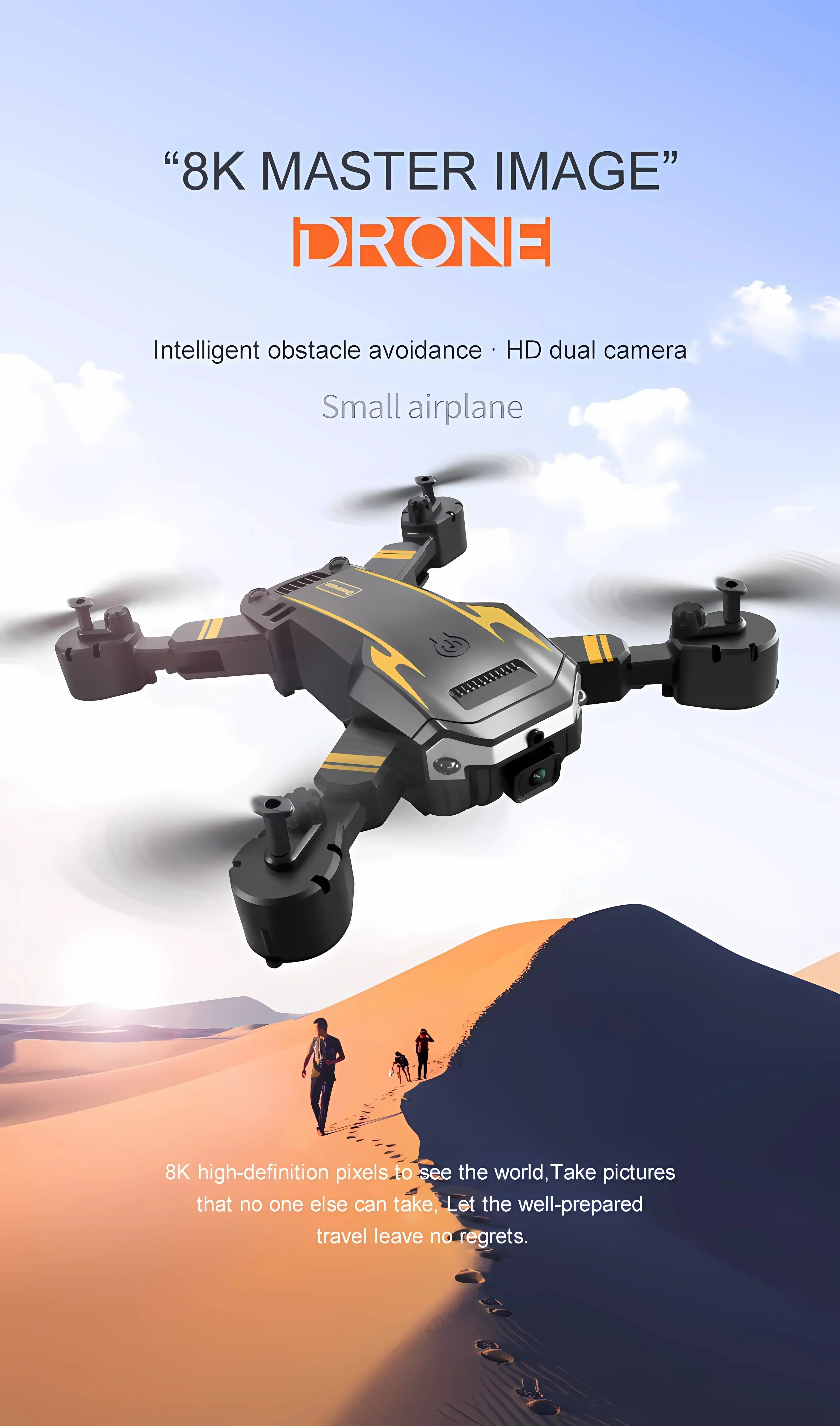 Description Picture 2 of itemNew S6 Max 8K Drone Professional Foldable Quadcopter Aerial HD Camera GPS RC Helicopter 10KM Obstacle Avoidance Sell Apron