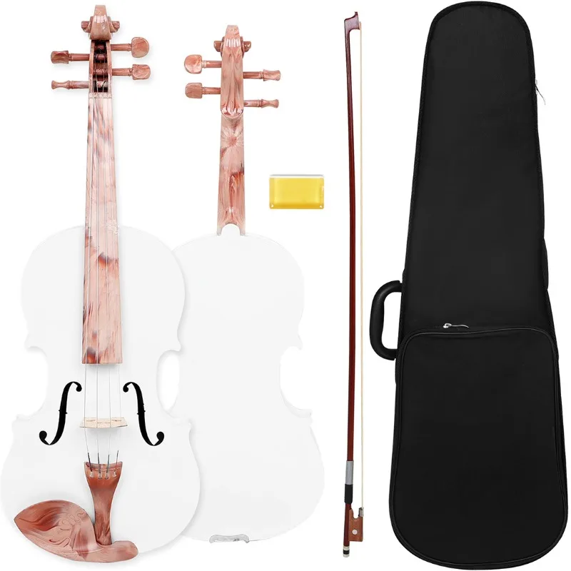 Novice Violin White Oak Violin Adult and Child Popular Practice Full Set of Violins Musical Instruments