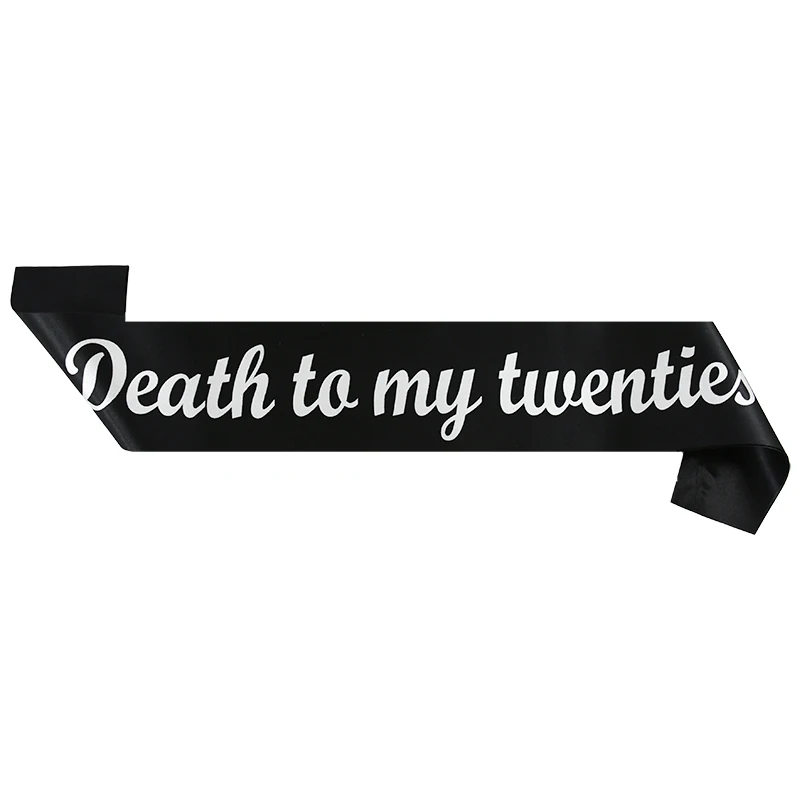 Death To My 20s Geburtstagsdekorationen Rip To My Youth Photo Booth Requisiten Death To My Twenties Schärpe Partyzubehör zum 30. Geburtstag – Detail 3