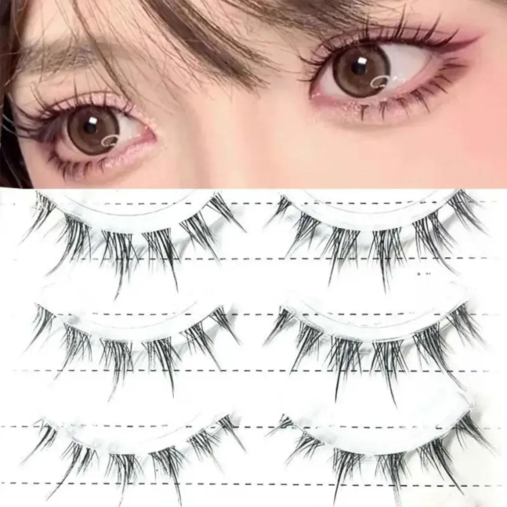 5 Pairs New Natural Manga Lashes Soft Eyelashes Thick False Eyelashes Daily Dating Makeup Eyelashes Lashes Wispy Manga Eyelash
