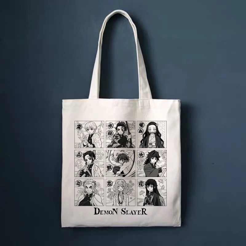 Women bags Demon Slayer Anime Bag Shoulder bag 2021 y2k Canvas Shopper Bag Designer Large women's bag punk Punk Goth School Bag 