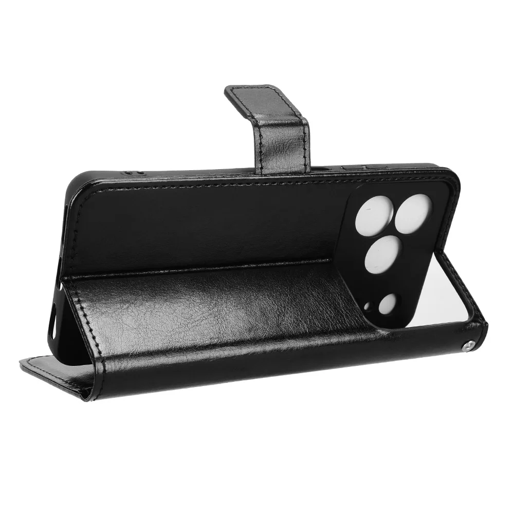 Luxury Leather Flip Wallet Phone Case with Stand Function and Card Holder