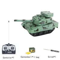 Remote Control Tank Fire A Cannon Electronic Tank Shoot Cannonball RC Car Electric Games Military Model For Boy Birthday Gifts 1