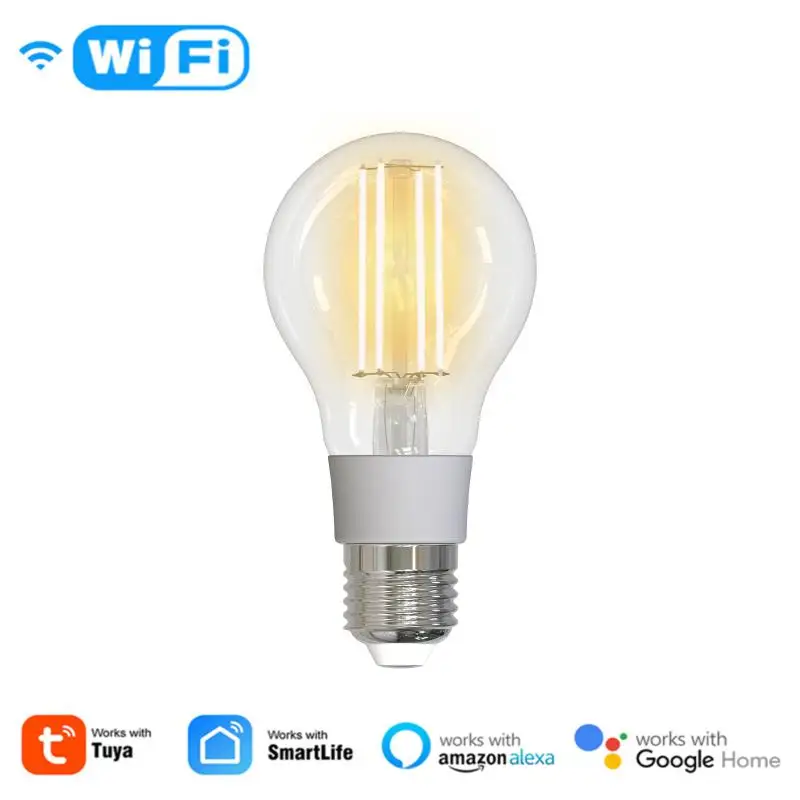 

Светодиодная лампа накаливания E27 с Wi-Fi и управлением через приложение Smart Life