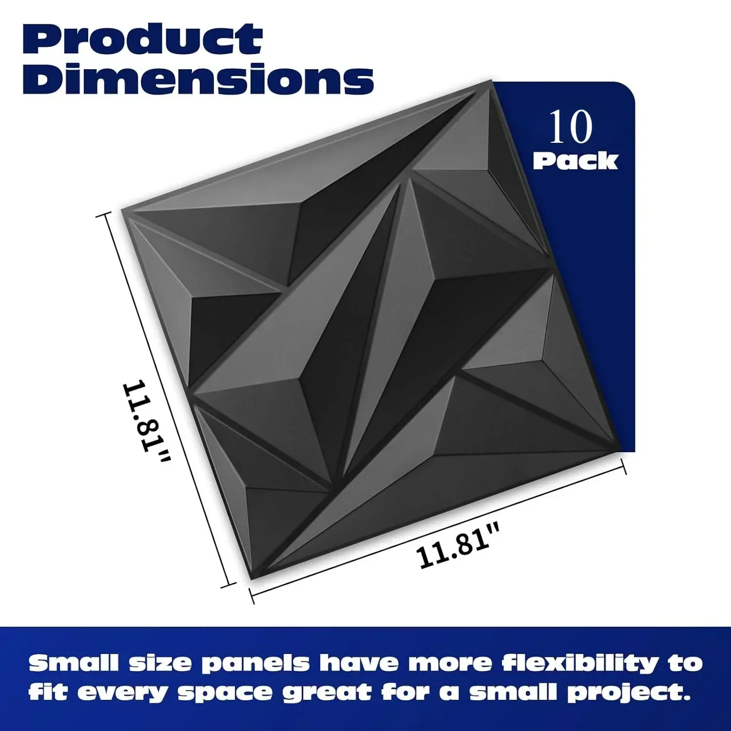 3D Wallboard 10pcs 30*30cm 3D Wallboard Diamond PVC Textured Wallboard Living Room Lobby Bedroom and Hotel Office Decoration