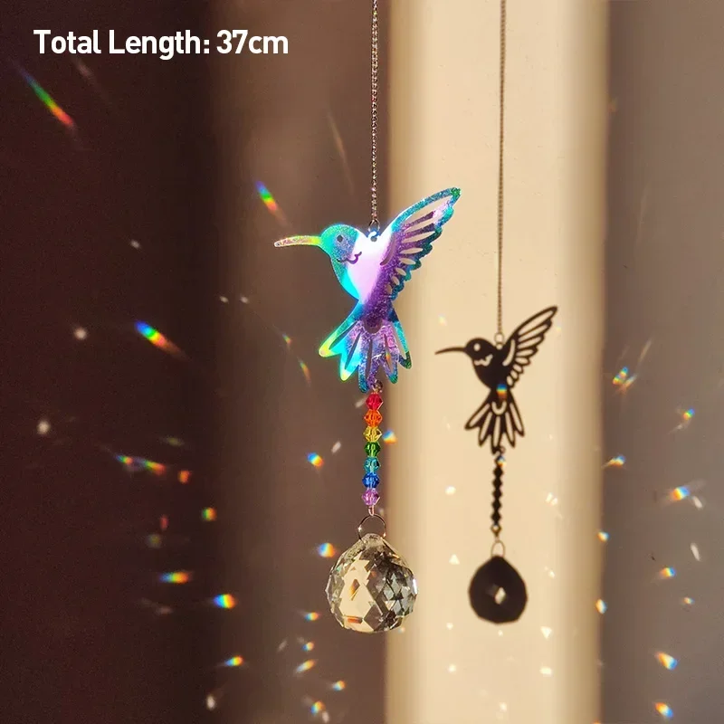 Hummingbird Rainbow Crystal Suncatcher 7 | Hummingbird Rainbow Crystal Suncatcher 4