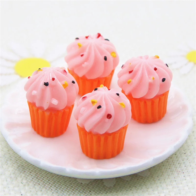 Ice Cream cup 10PCS 3D Resin Flatback Cabochon Miniature Food Art Supply Decoration 15x21mm miniature ornament ornament crafts resin crafts resin ornaments miniature figurines