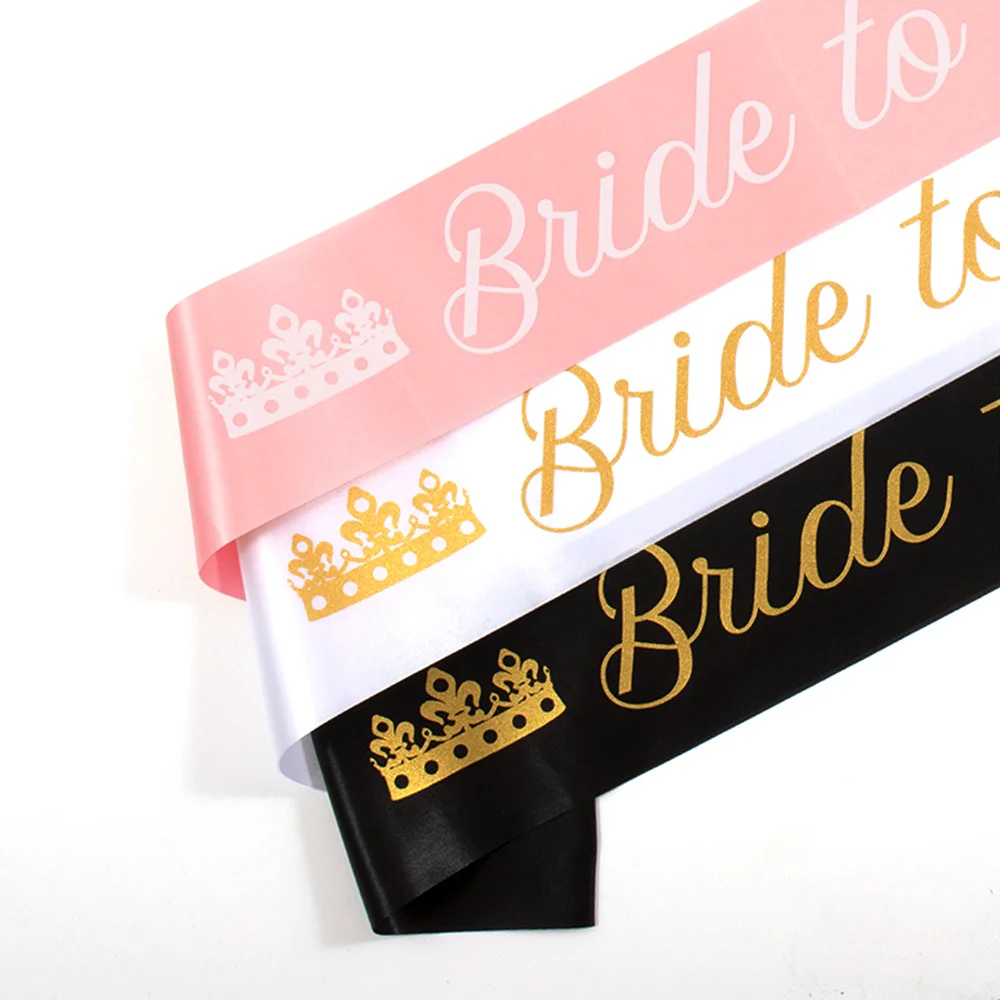Set of 7 Pcs Bride to Be and Team Bride Tribe Sash Set Hen Night Bachelorette Party Wedding Decorations Bridal Shower Sash