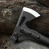 Multifunctional tactical axe open axe head knife outdoor defense survival camping tree chopping wood axe worker axe with sheath 4