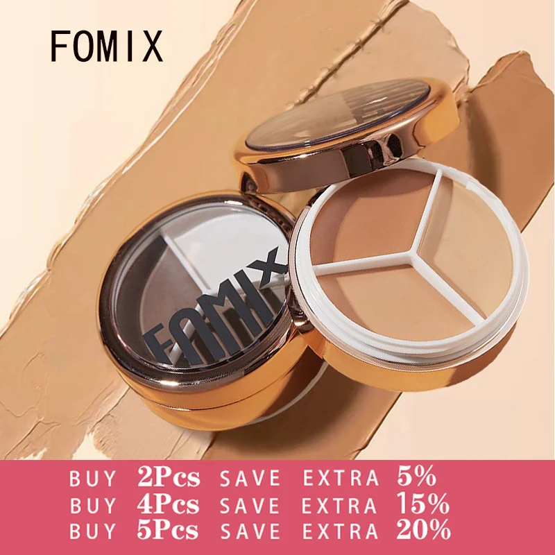 

FOMIX 3-color Concealer Palette Professional Makeup Conceal Cream for Face Eye Contour Dark Circles Corrector TFIT Cosmetics