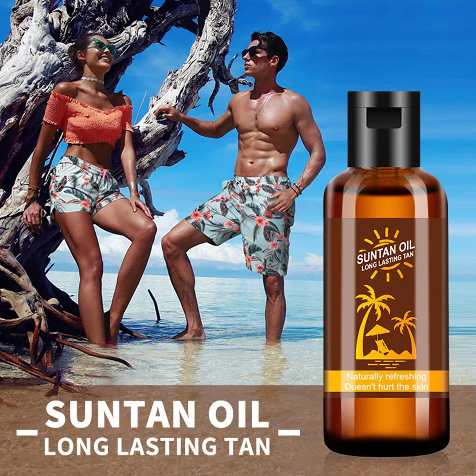 Tanning Oil for Deep Bronze Glow Accelerates Sun Tanning Coconut&linseed Extract Moisturizing Hydrating Beach Formula 1/3/5pcs coconut tanning oil