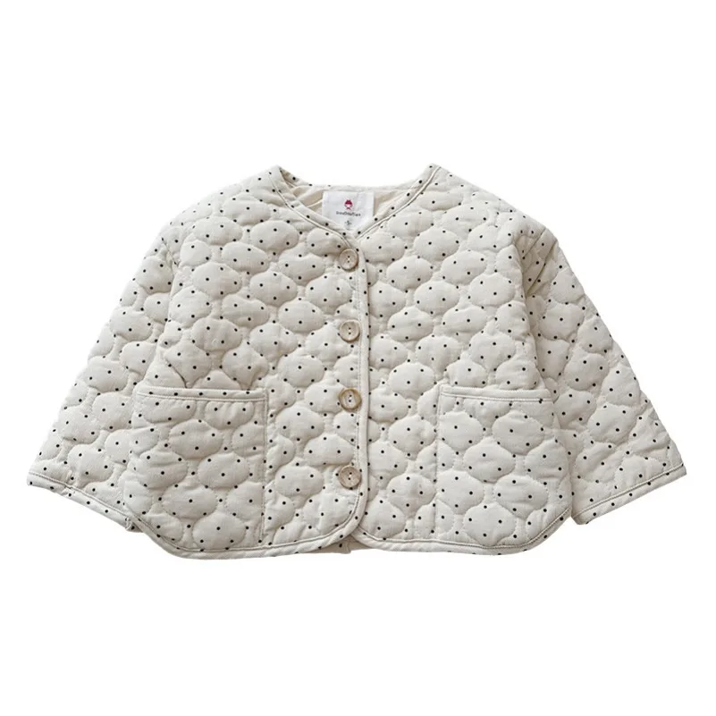 Korean New Thickened Girl Winter Cotton Coat for Baby Girls Warm Cotton Jacket