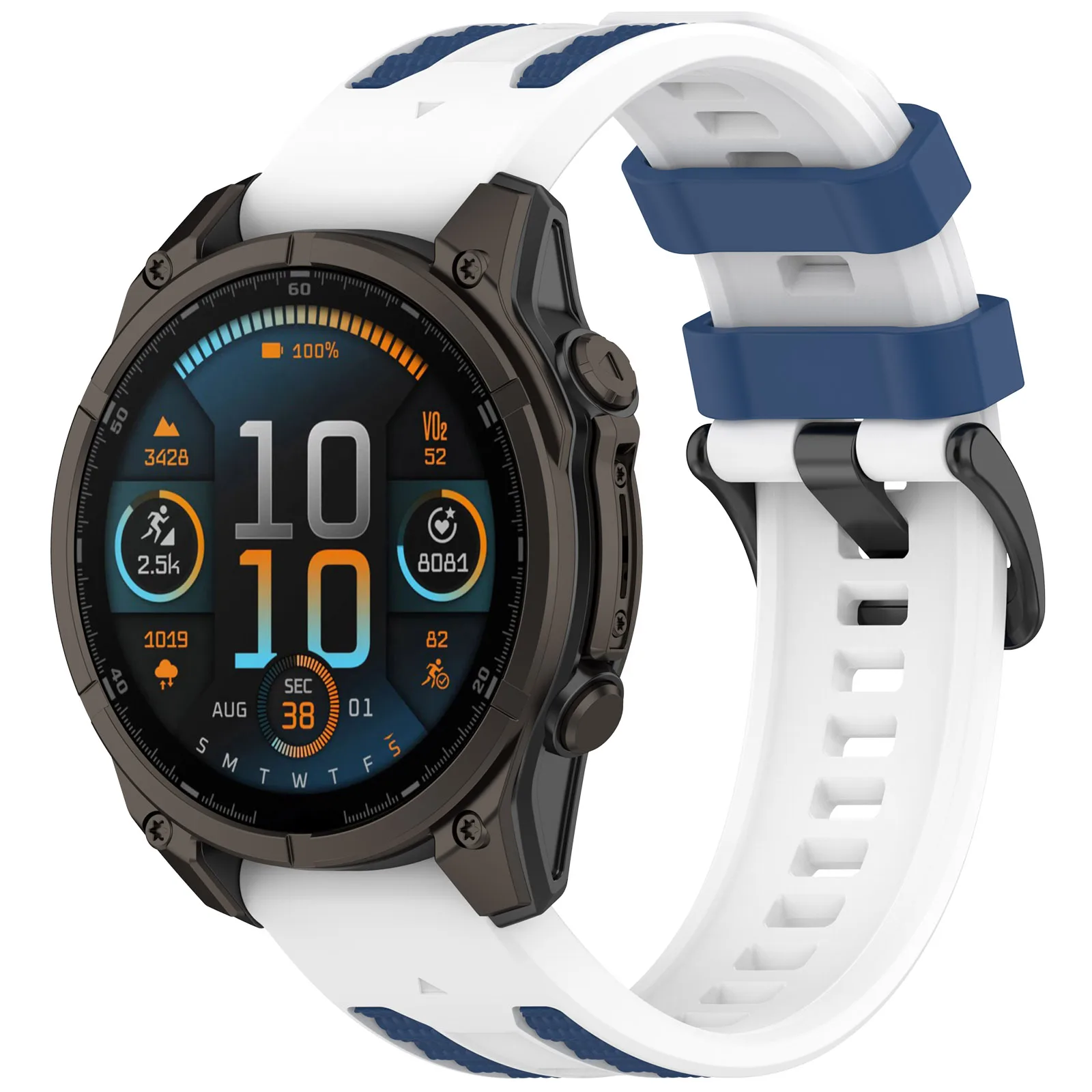 Sport Silicone Band: Quick Fit Adjustable Strap in 22mm & 26mm Sizes