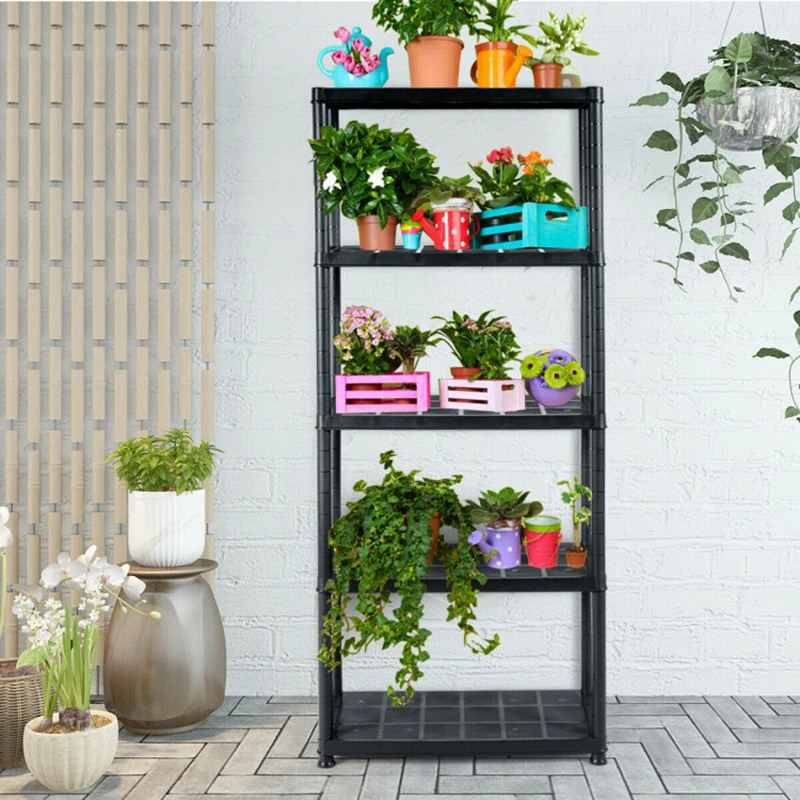 

5-Tier Storage Shelving Freestanding Heavy Duty Rack Holders Multifunctional Shelf Kitchen Organizer