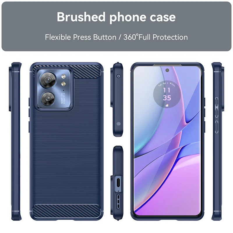 Luxury Carbon Fiber Shockproof TPU Bumper Phone Case Cover