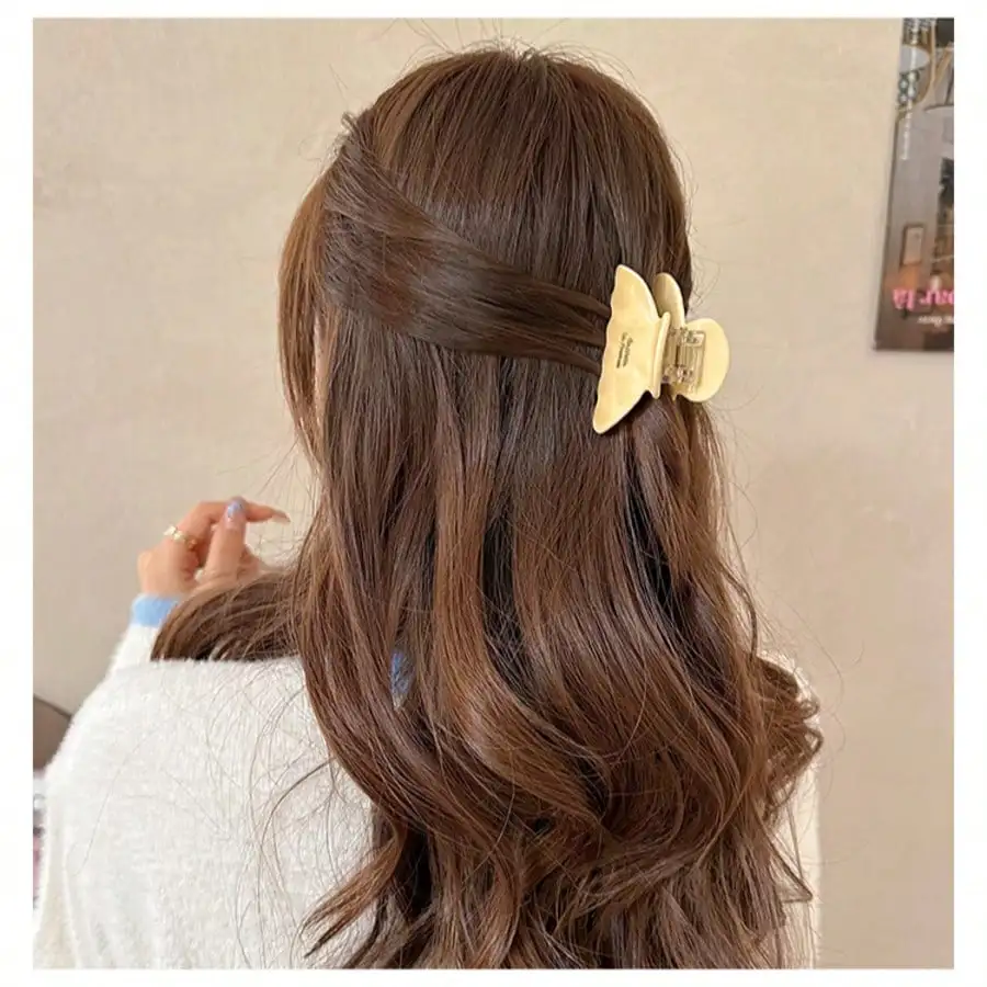 Elegant French Style Acetate Semicircle Claw Clip Hair Accessory
