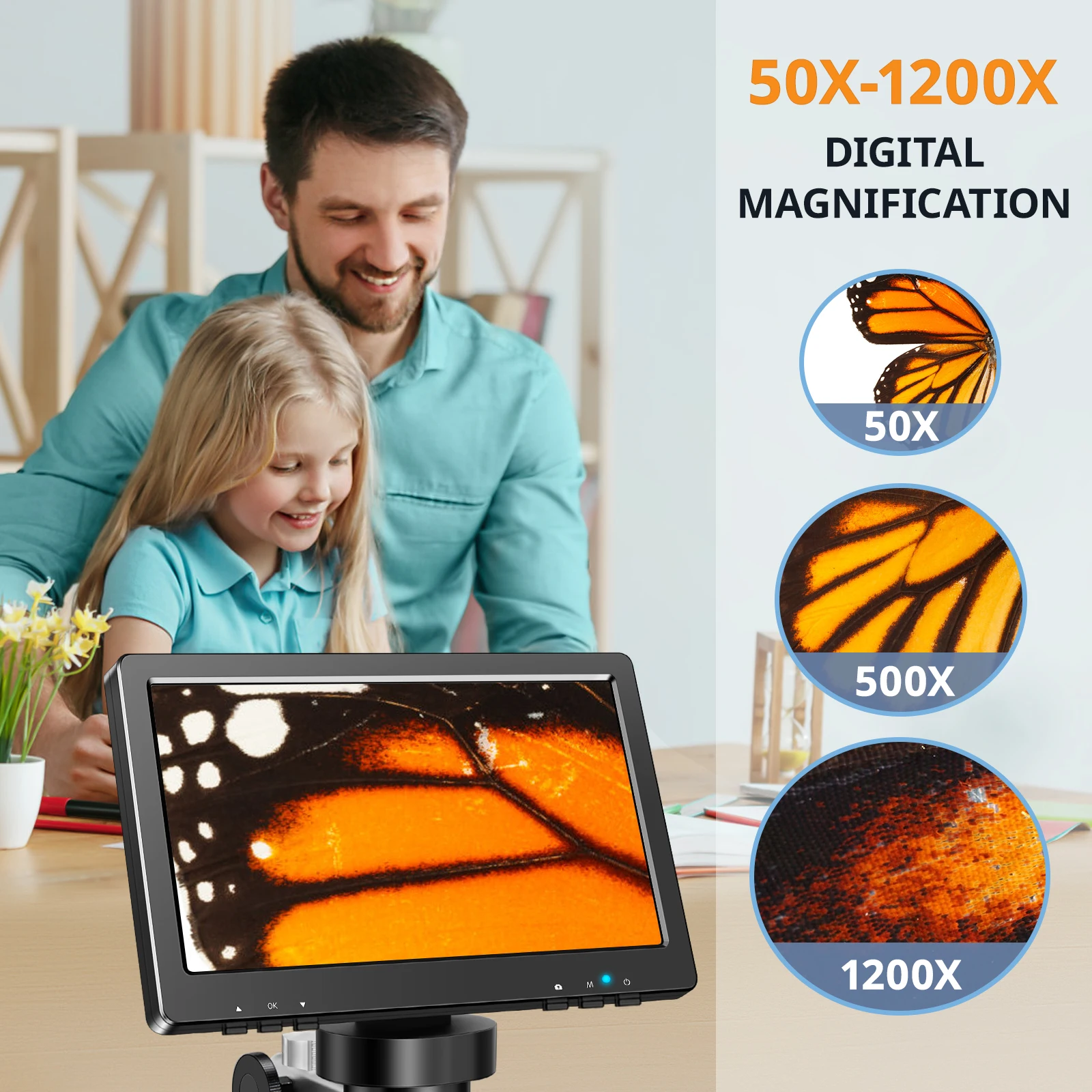 Hayve Digital Microscope 1200X Soldering Microscope for Coin 12MP PCB Circuit Repair Magnifier Compatible with Windows/Mac OS 3