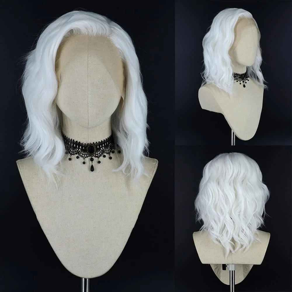 QW Mint Green Loose Deep Wave Synthetic Lace Front Wigs for Women Free Part Pre Plucked Natural Looking Daily Wear Wigs