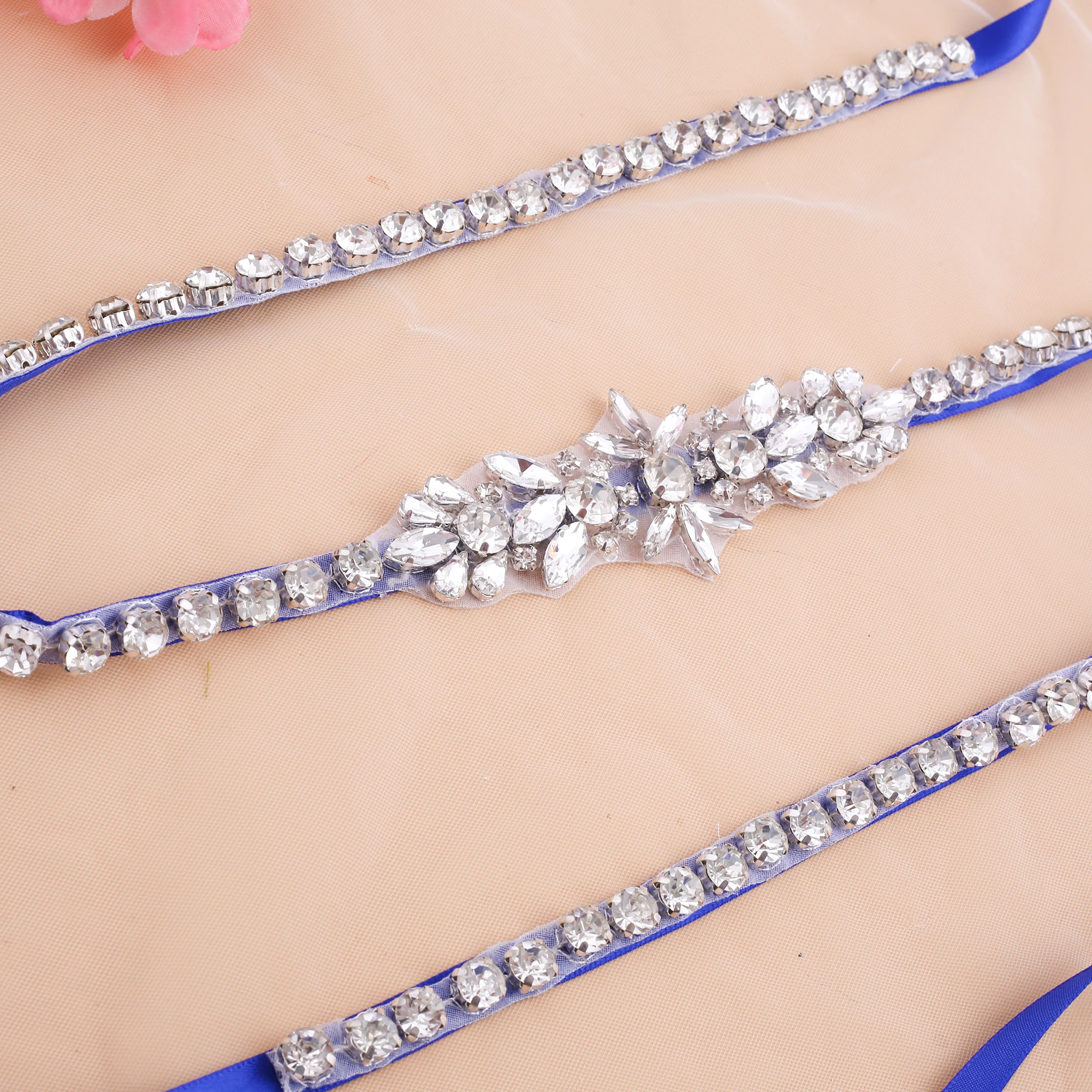 NZUK Rhinestone Bridal belt crystal with diamond wedding dress accessories belt sash for Evening party Dress Wedding Accessories