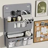 1pc creative fabric cosmetics storage door behind multi-layer fabric hanging bag finishing bag dormitory storage bag debris 2